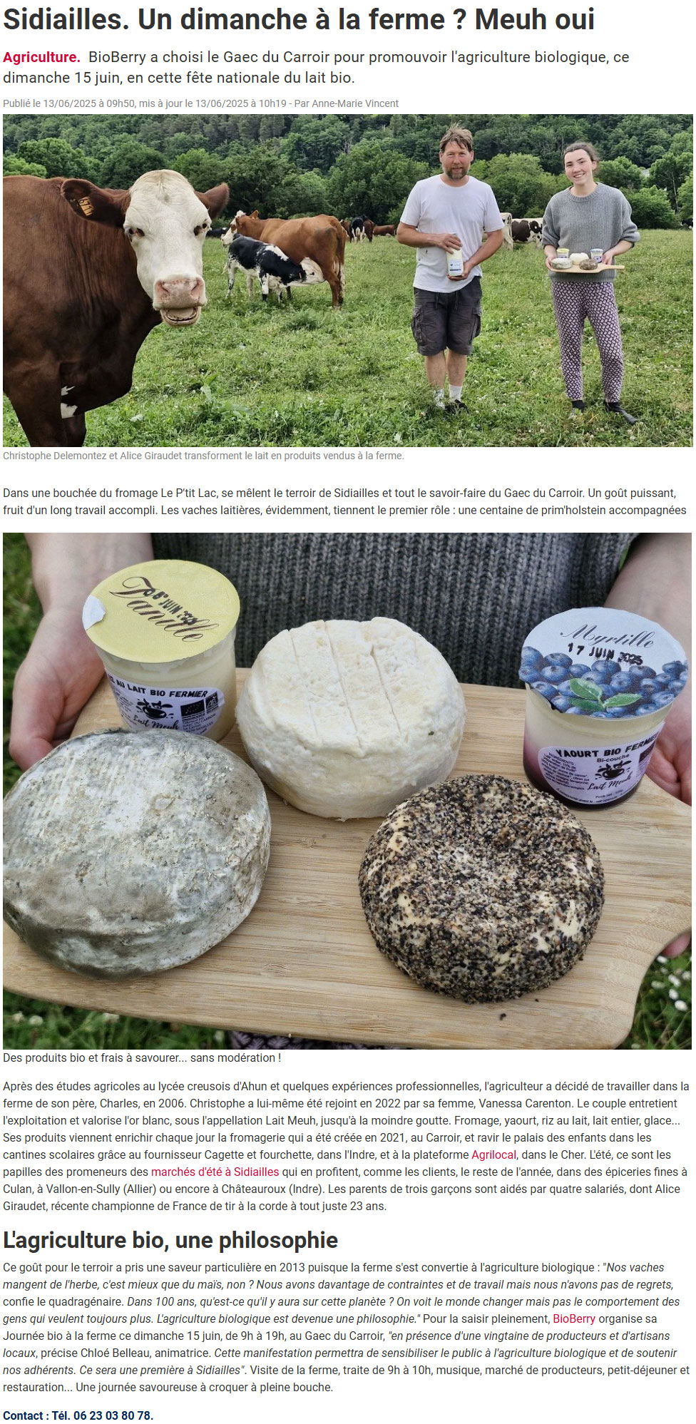 Sidiailles. Un dimanche à la ferme ? Meuh oui